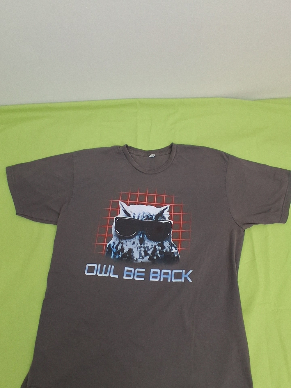 Dark GREY Graphic Tee - 'Owl Be Back'